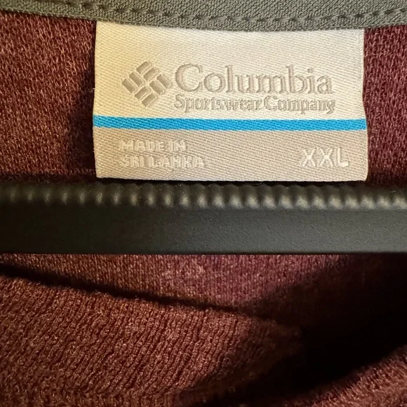 NWT Columbia Men's XXL Pine Peak Waffle Long Sleeve Henley Reddish/Brown - Picture 4 of 11